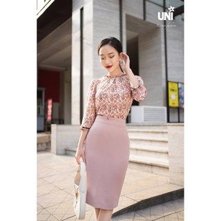 Áo Sơ Mi Tay Phồng Hoa Nhí Cao Cấp 4A0203 - UNI KOREAN FASHION