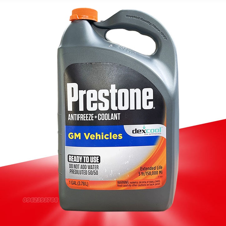 Nước làm mát động cơ Prestone DexCool - can 3.78 lít
