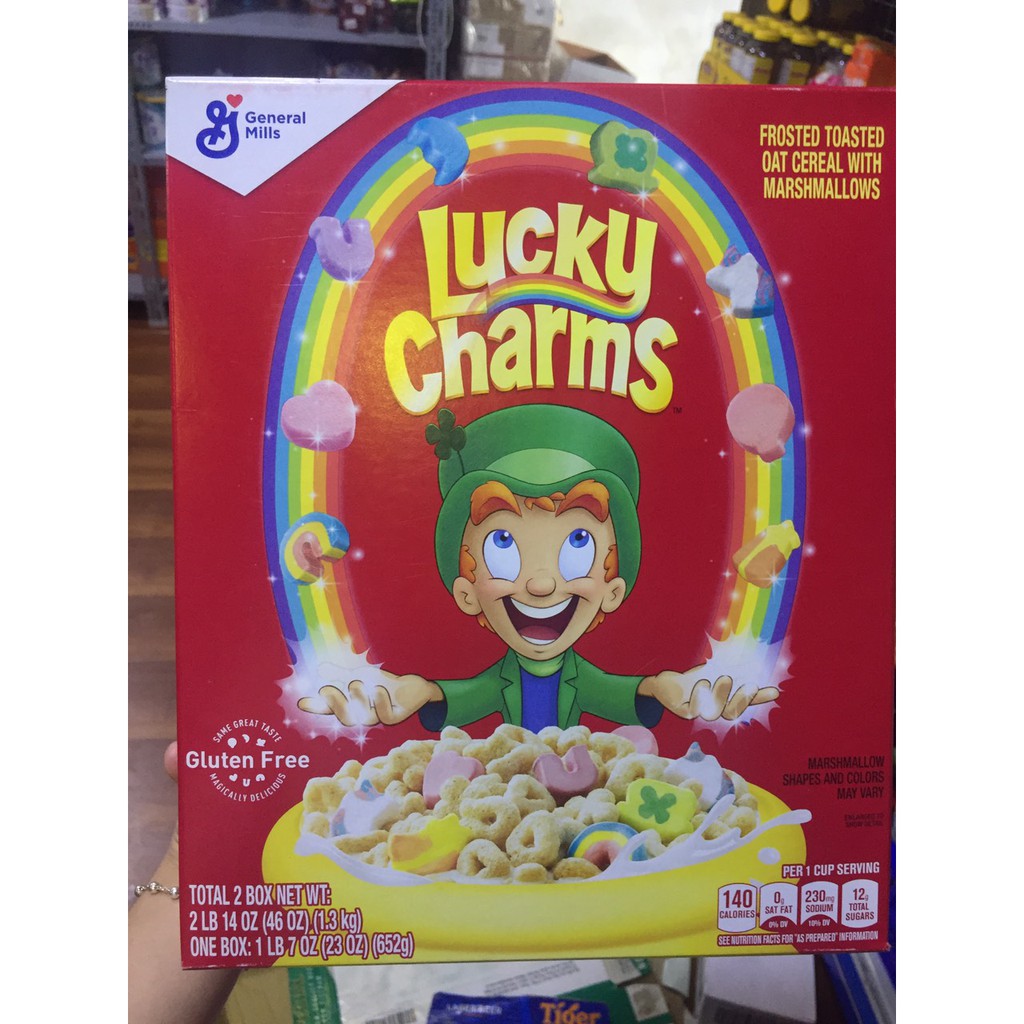 [Mã 77FMCGSALE1 giảm 10% đơn 250K] [HỘP 652G]Ngũ Cốc Ăn Sáng Lucky Charms Mỹ Hộp 625Gram | BigBuy360 - bigbuy360.vn