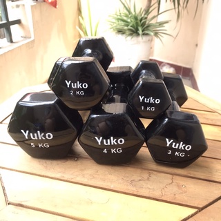 Tạ sắt bọc cao su YUKO 1kg tạ sắt tập tay- tập thể hình bền đẹp