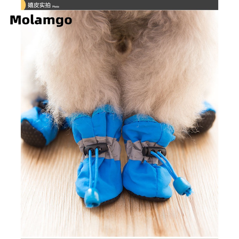 Set 4 ủng đi mưa kháng nước dễ thương cho thú cưng giày cho thú cưng giày cho cún