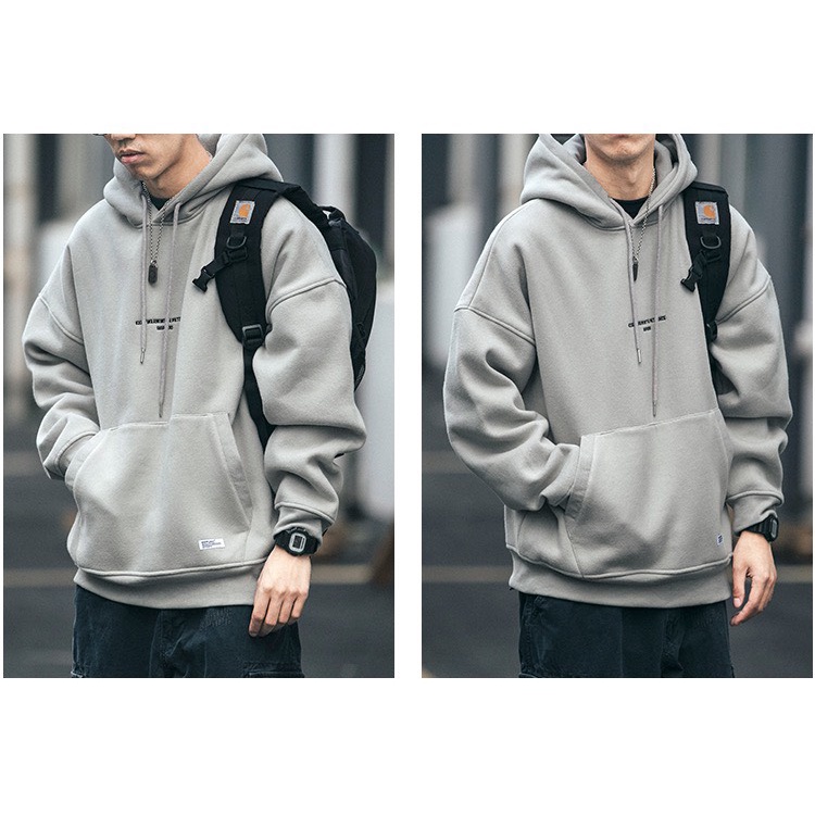 Áo Hoodie thêu chữ basic nam nữ unisex form rộng mặc cực đẹp, chất nỉ cotton Hàn cao cấp, hợp mọi thời đại | BigBuy360 - bigbuy360.vn