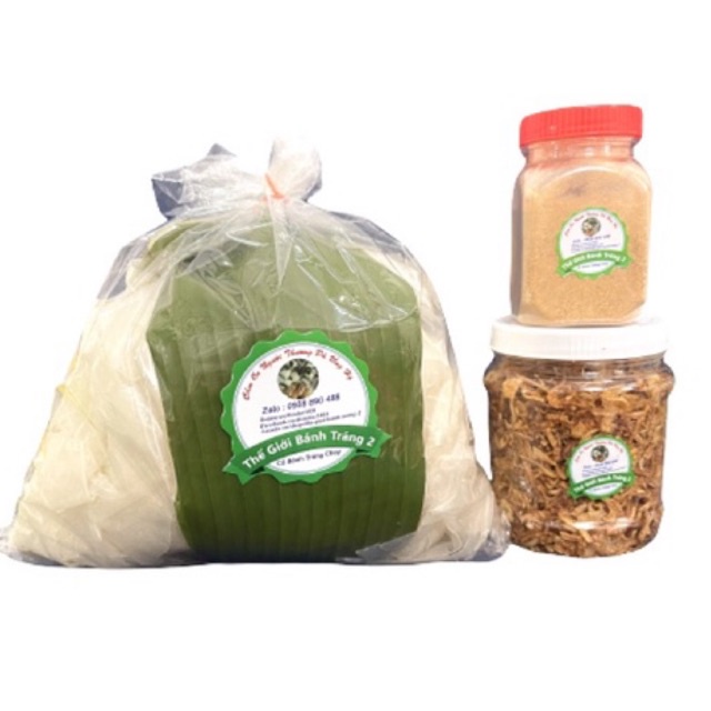 ( 3 món)0.5kg rìa phơi sương + 100gr muối nhuyễn + 100gr hành phi thơm ngon