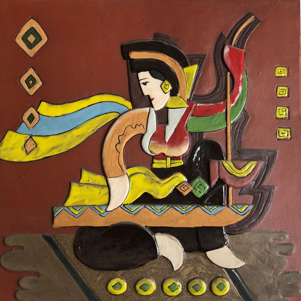 Tranh Gốm Bát Tràng 48 x 48cm