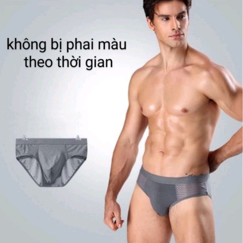 Hộp 4 chiếc quần sịp nam tam giác thông hơi co giãn 4 chiều mặc thoải mái nhiều màu