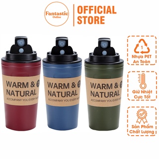 Ly Giữ Nhiệt Coffee FANTASTIC Warm & Natural - Bình Giữ Nhiệt Chống Tràn - An Toàn Cho Sức Khỏe - Dung Tích 420ml