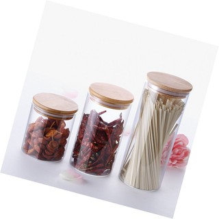 HŨ THỦY TINH NẮP GỖ TRE 1000ML ĐỰNG THỰC PHẨM