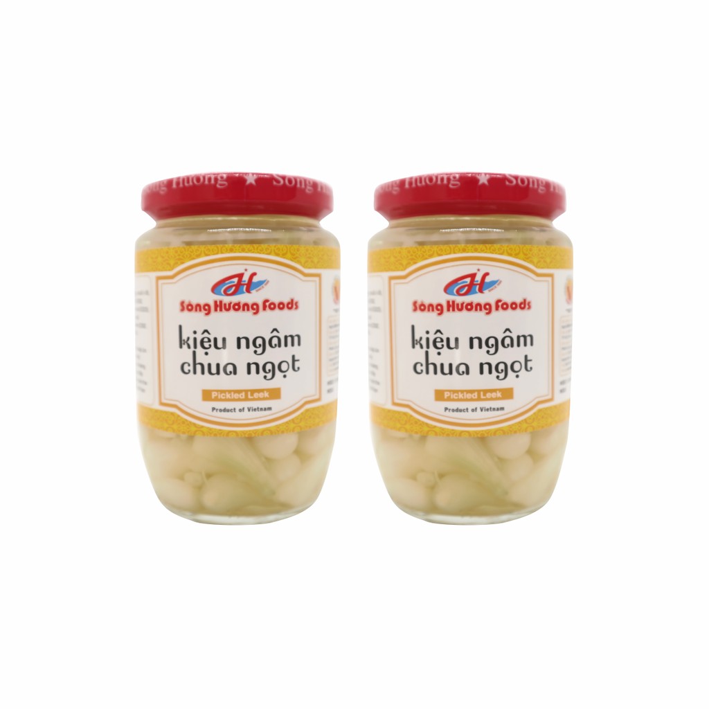 2 Hũ Củ Kiệu Ngâm Chua Ngọt Sông Hương Foods Hũ 370g - Ăn kèm , bún , phở , mì tôm , thịt nướng , tốt tiêu hóa