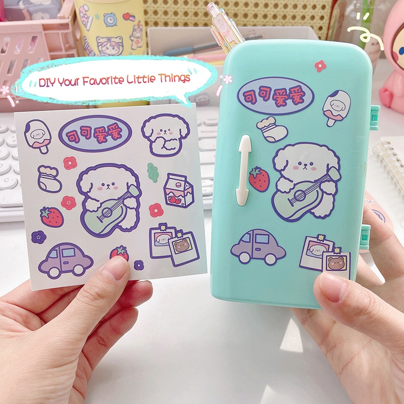 Nhãn dán họa tiết hoạt hình dễ thương trang trí đồ thủ công đa năng xinh xắn