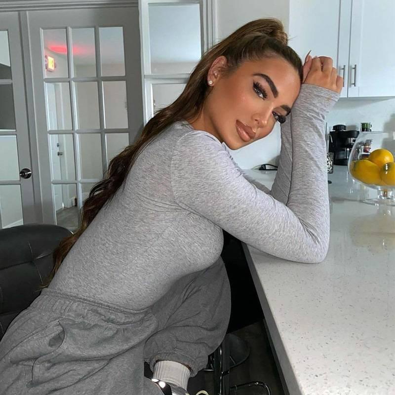 Bodysuit dài tay khóa kéo thời trang dành cho nữ | BigBuy360 - bigbuy360.vn