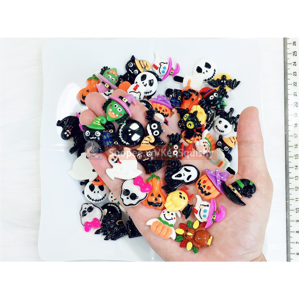 Mô Hình Halloween Ngẫu Nhiên Nguyên Liệu Trang Trí Slime / Ốp Điện Thoại / Kẹp Tóc