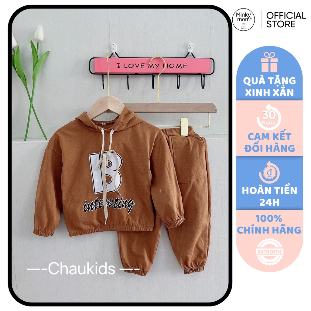 Set Bộ Đồ Dài Tay Cho Bé Gái Bé Trai Cực Xinh, Bộ Quần Áo Thu Đông Cho Bé Vải Cotton Tàu In Số 13 Kèm Mũ Cực Chất-CKTD30