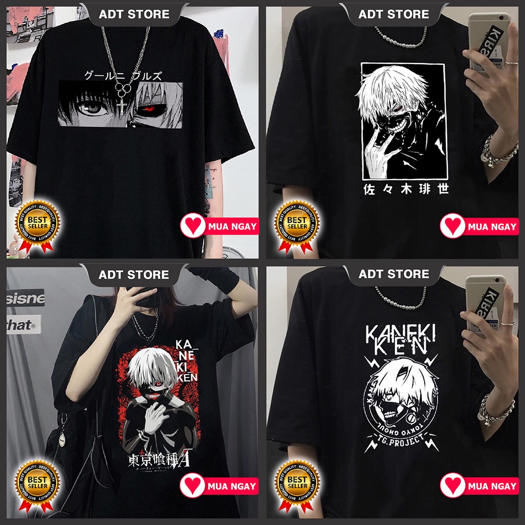 Top 4 Áo thun unisex Anime Kaneki Ken ngạ quỷ Tokyo Ghoul cực chất siêu HOT giá rẻ nhiều mẫu bán chạy