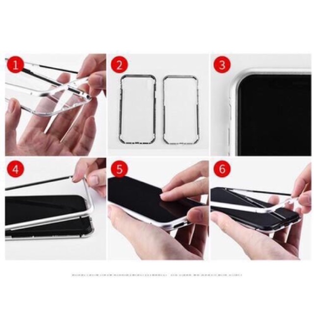 Ốp Nam Châm Viền Kim Loại Hãng Likgus IPHONE 6 / 6s / plus BẢO VỆ 360 ĐỘ CHỐNG SỐC