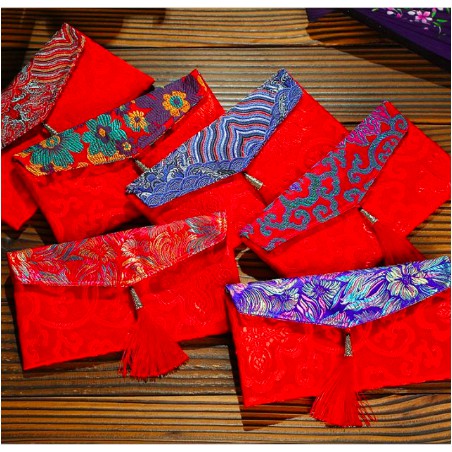 Lì xì vải gấm bao ngang hàng cao cấp, lì xì mừng tuổi, quà TẾT