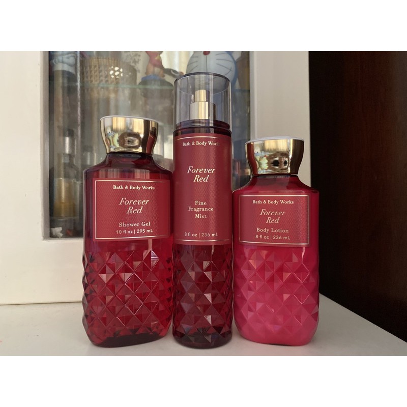 BILL US - Bộ sản phẩm set 3 chai Forever red fullsize của Bath and body works