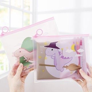 5 túi zip lụa đựng bút và mĩ phẩm