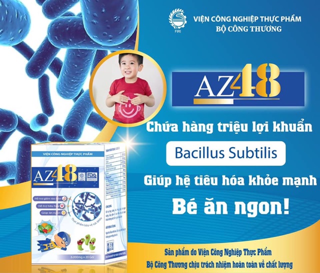 Men AZ48 hộp 20 gói cải thiện táo bón sau 48h- bé ăn ngon