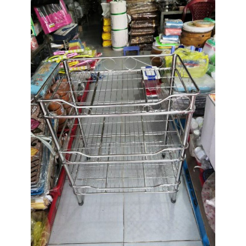 Kệ inox 3 tầng size 30×50×75cm