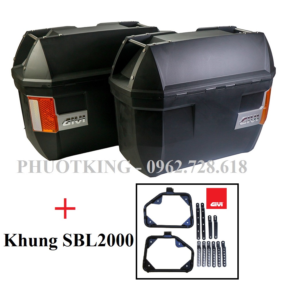 Thùng hông GIVI E23N có đèn chính hãng - PHƯỢT KING