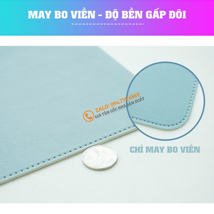 Tấm lót bàn di chuột cỡ lớn - Thảm da trải bàn làm việc Deskpad - Lót Chuột Mouse pad bằng da PU - Di chuột mượt mà