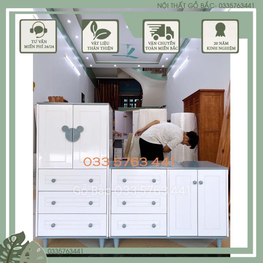 Tủ quần áo dành cho trẻ em làm từ gỗ MDF phủ melamine cao cấp, màu sắc phong phú