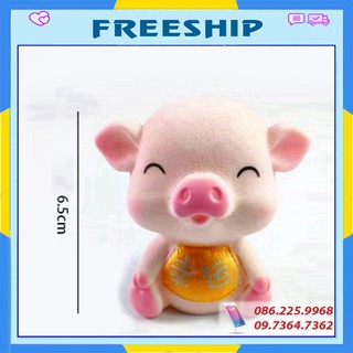 Trang trí bánh 💖freeship💖 lợn mặc yếm trang trí - phụ kiện trang trí bánh kem