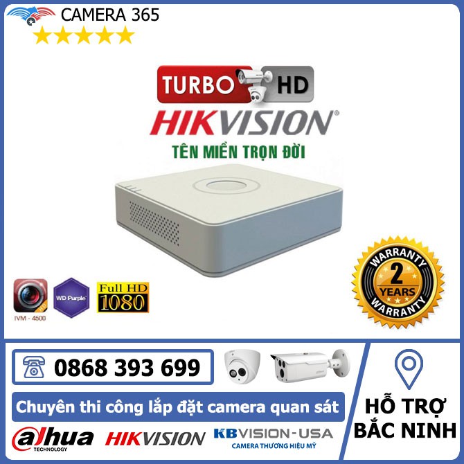 Đầu ghi hình camera Hikvision ds 7104hghi f1 n 4 kênh