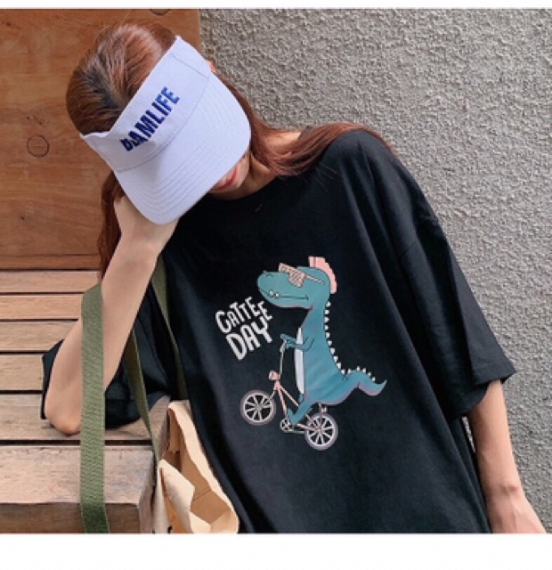 [Mã WA1606 giảm 15% đơn 99k] Áo Thun KHỦNG LONG XE ĐẠP UNISEX A014 | BigBuy360 - bigbuy360.vn