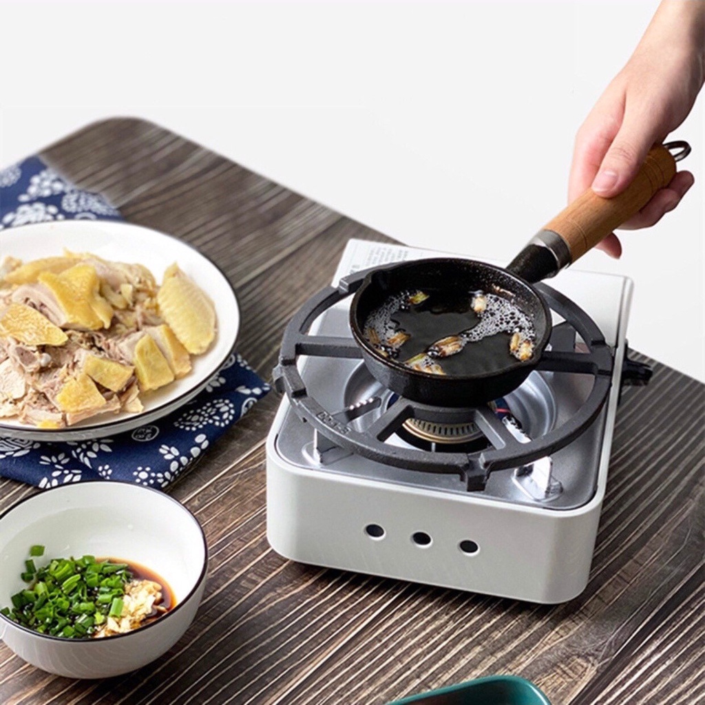 Chảo Rán 10 /15 Cm  Cán Gỗ Chảo Tráng Trứng Mini Chống Dính Bằng Gang Chảo Làm Bánh Bao Trứng Chống Dính