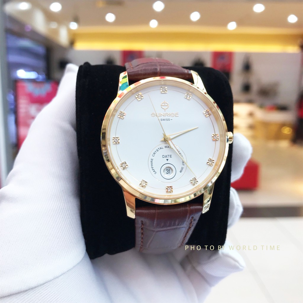 Đồng Hồ Nam Sunrise 1138SA W [ Chính Hãng Full Box ] Sapphire Chống Xước , Chống Nước 4.8