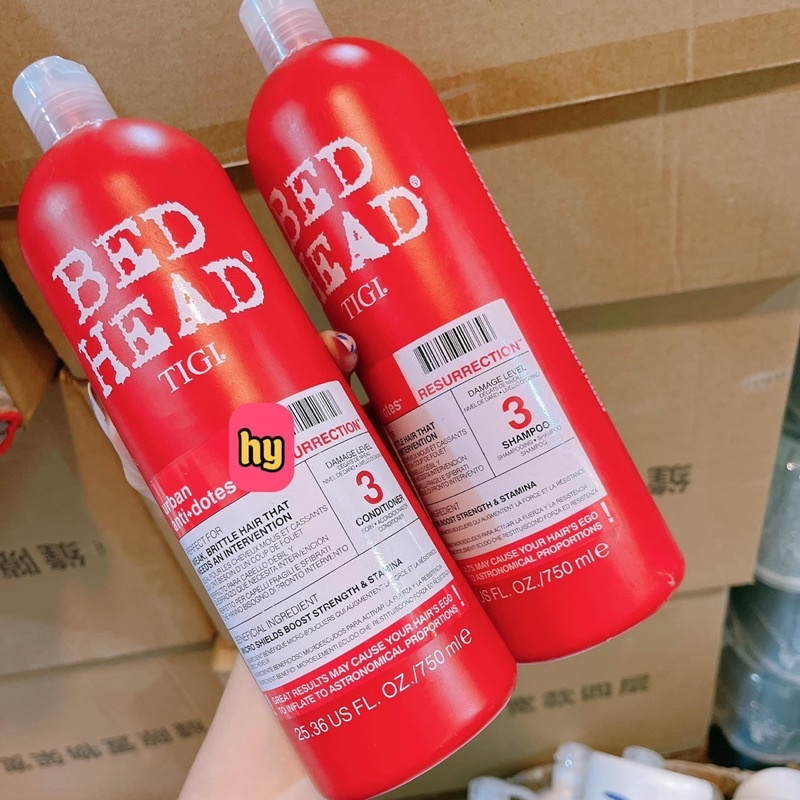 Dầu Gội Tigi Phục Hồi Tóc Khô Xơ Hư Tổn, Cặp Dầu Gội xả Tigi Đỏ