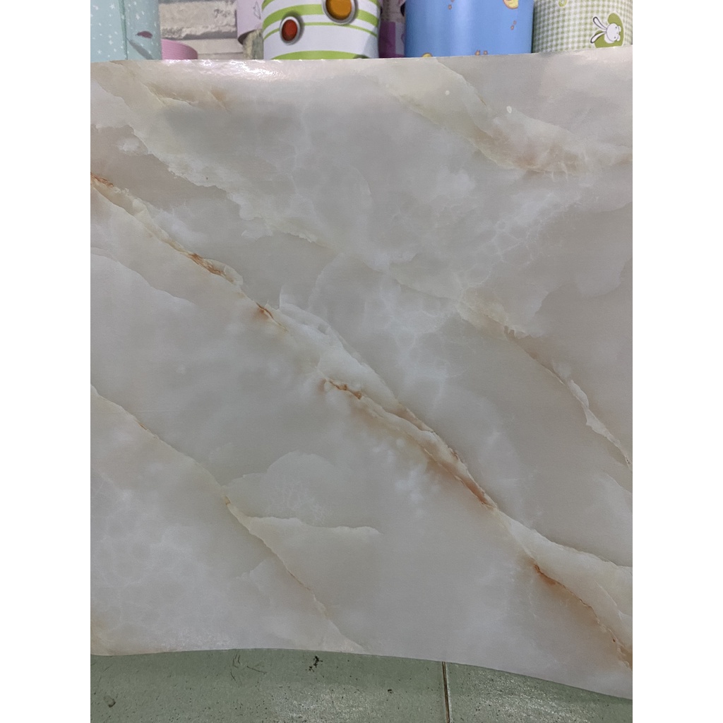 Decal tráng nhôm dán bếp ĐÁ HOA CƯƠNG THỦY TINH khổ 60cm có keo sẵn - giá bán 1 mét