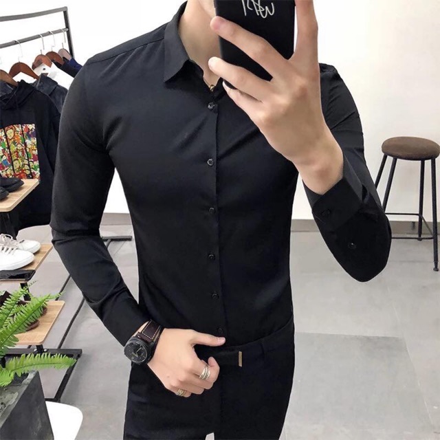 Áo Sơ Mi Nam Trắng - Đen Thời Trang (ảnh Thật) | BigBuy360 - bigbuy360.vn
