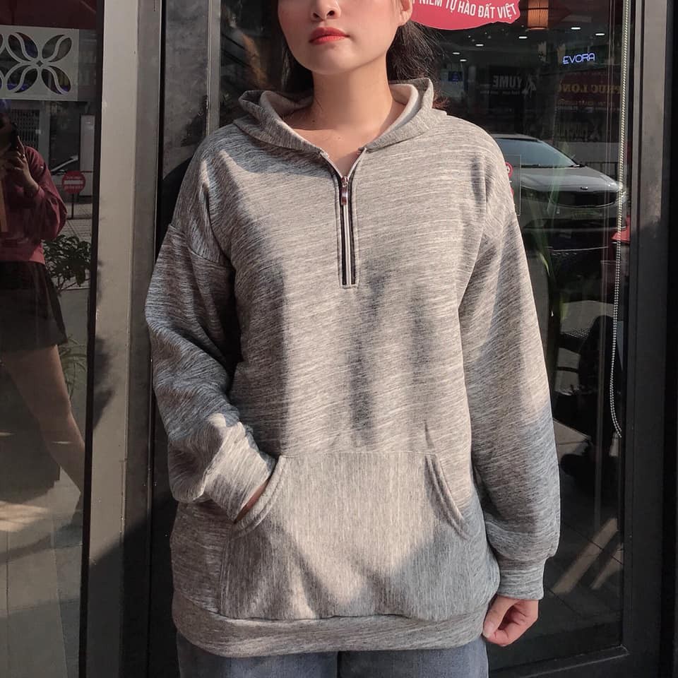 Áo Hodie Khóa Cổ