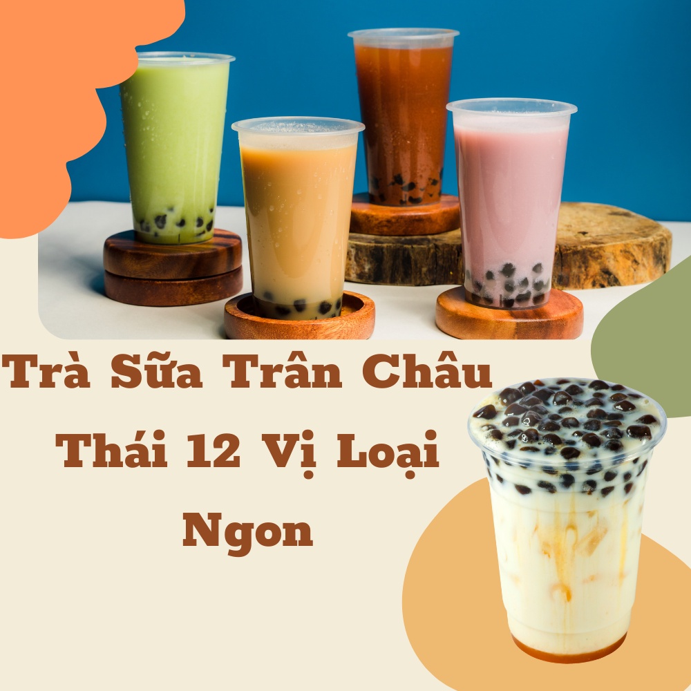 💥SIÊU RẺ💥 Set 10-12 Ly Trà Sữa Trân Châu Loại Ngon Các Vị Matcha, Khoai Môn, Dâu, Thái Xanh...Tiệm Pha Chế HDBB