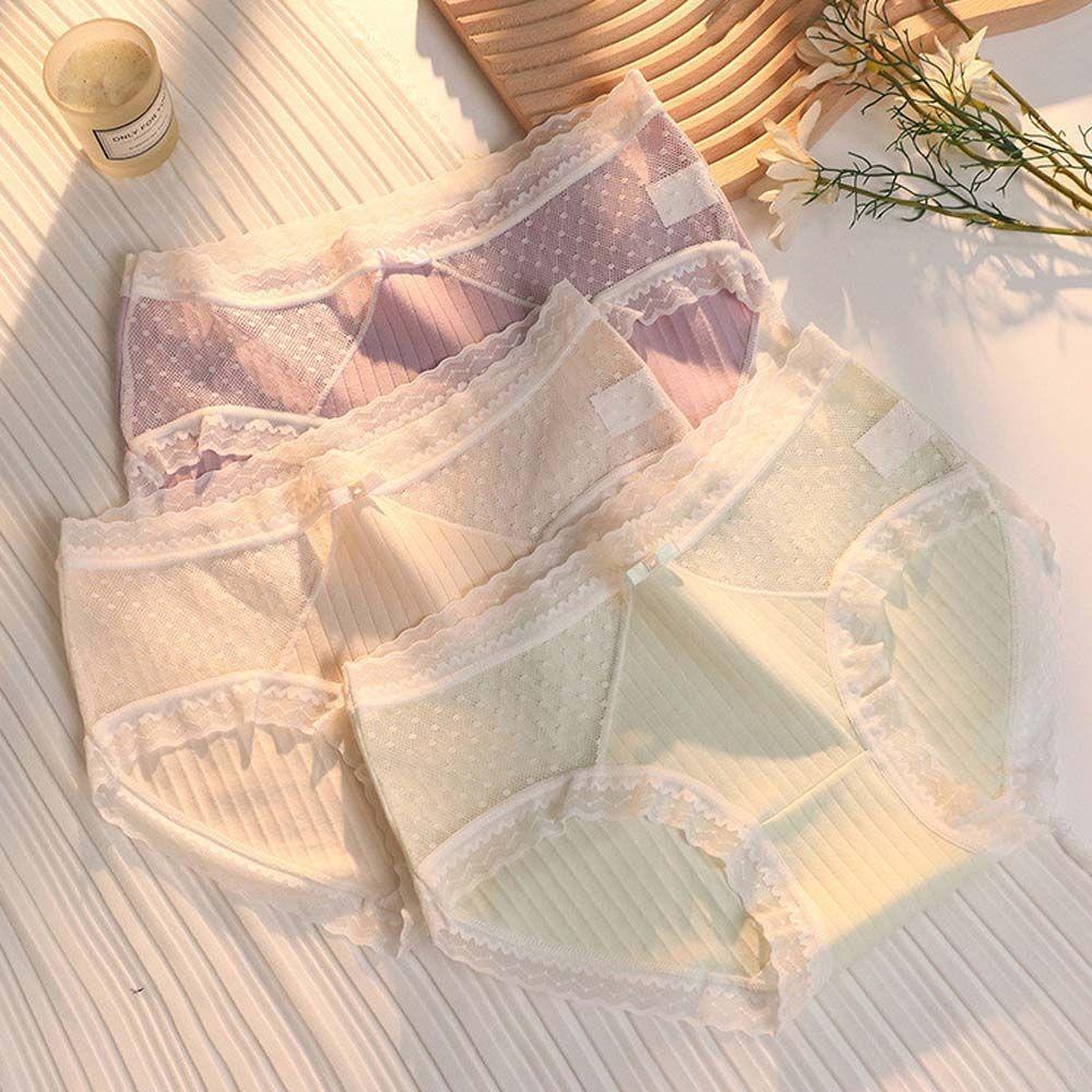 Quần Lót Thoáng Khí Họa Tiết Sọc Gợi Cảm Phong Cách Hàn Quốc Cho Nữ