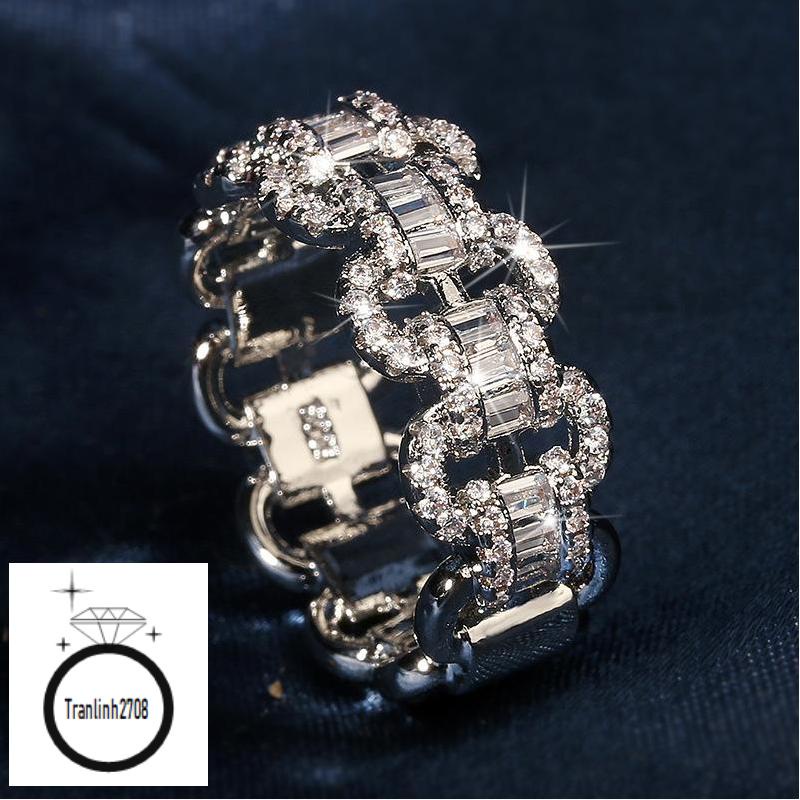 KY-5337 Nhẫn đính đá Zircon thời trang sang trọng