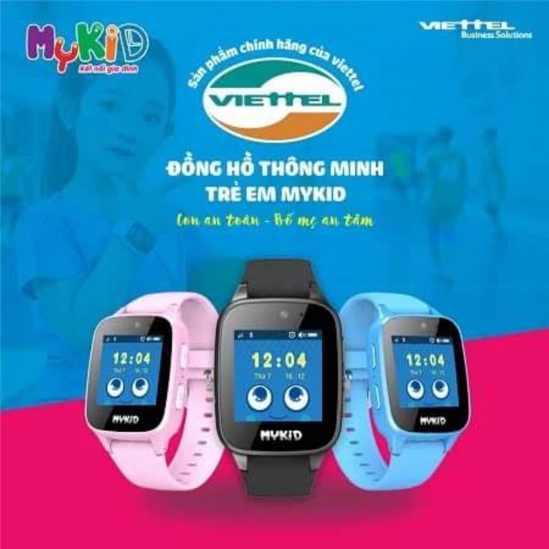 [ Chính hãng] Đồng hồ thông minh trẻ em VIETTEL MYKID ( Tặng kèm 1 sim viettel )