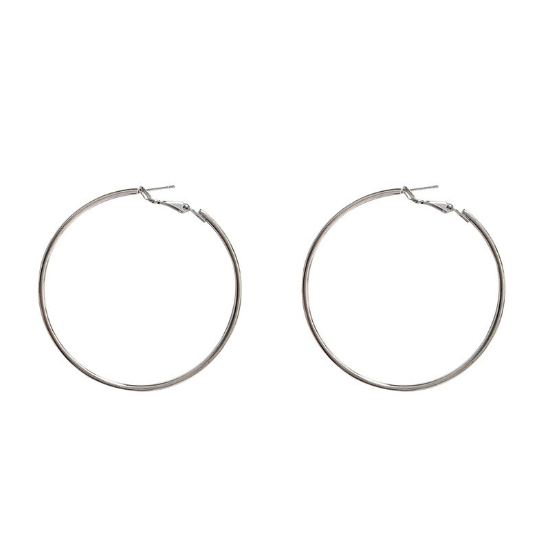 Khuyên tai vòng tròn mảnh - 2 kich thước phong cách đường phố Âu Mĩ Cocochang shop
