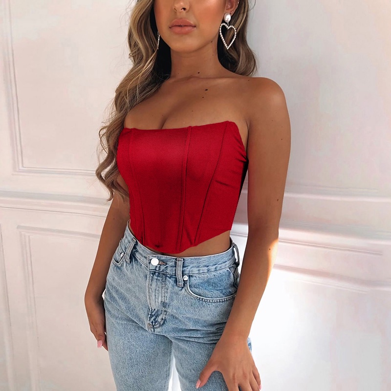 Áo Croptop Trễ Vai Quyến Rũ Cho Nữ