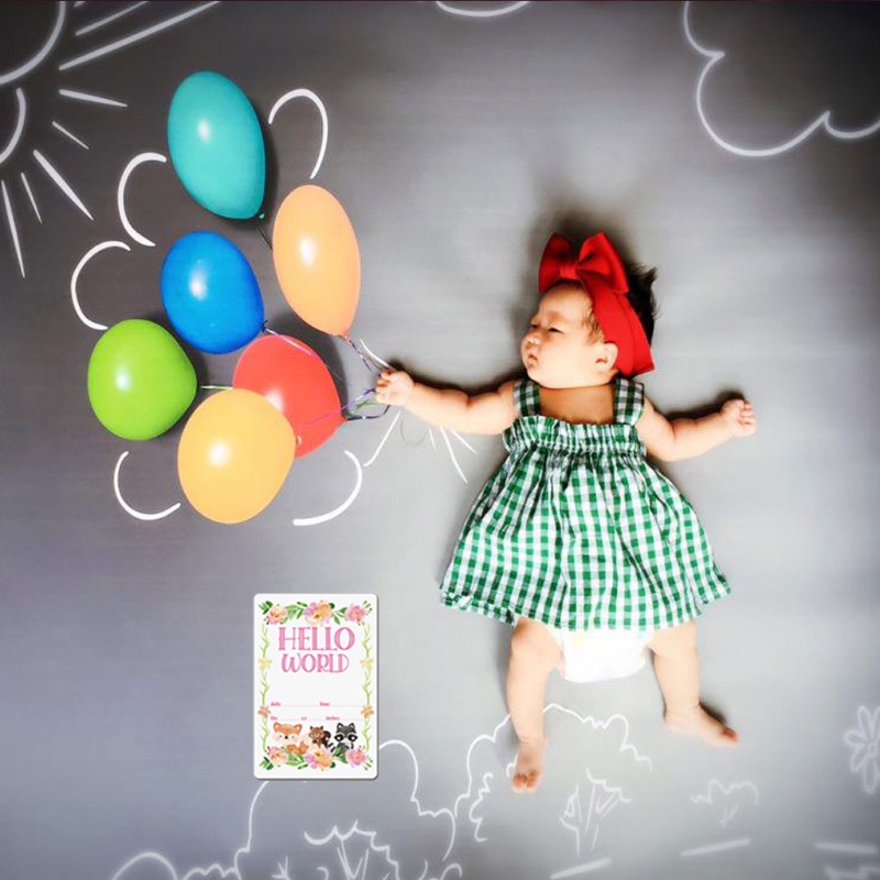 Set 12 Tấm Thẻ Ghi Chú Dùng Làm Đạo Cụ Chụp Ảnh Cho Bé