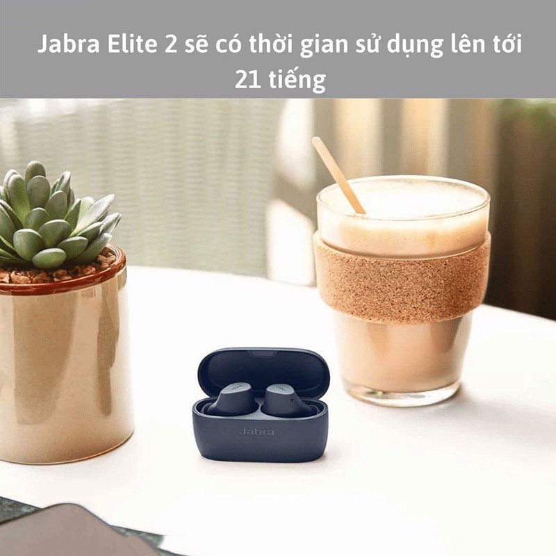 Tai Nghe Bluetooth Nhét Tai Nghe Nhạc, Đàm Thoại Nhỏ Gọn, Chống Nước IP55 Jabra Elite 2 - Hàng Chính Hãng