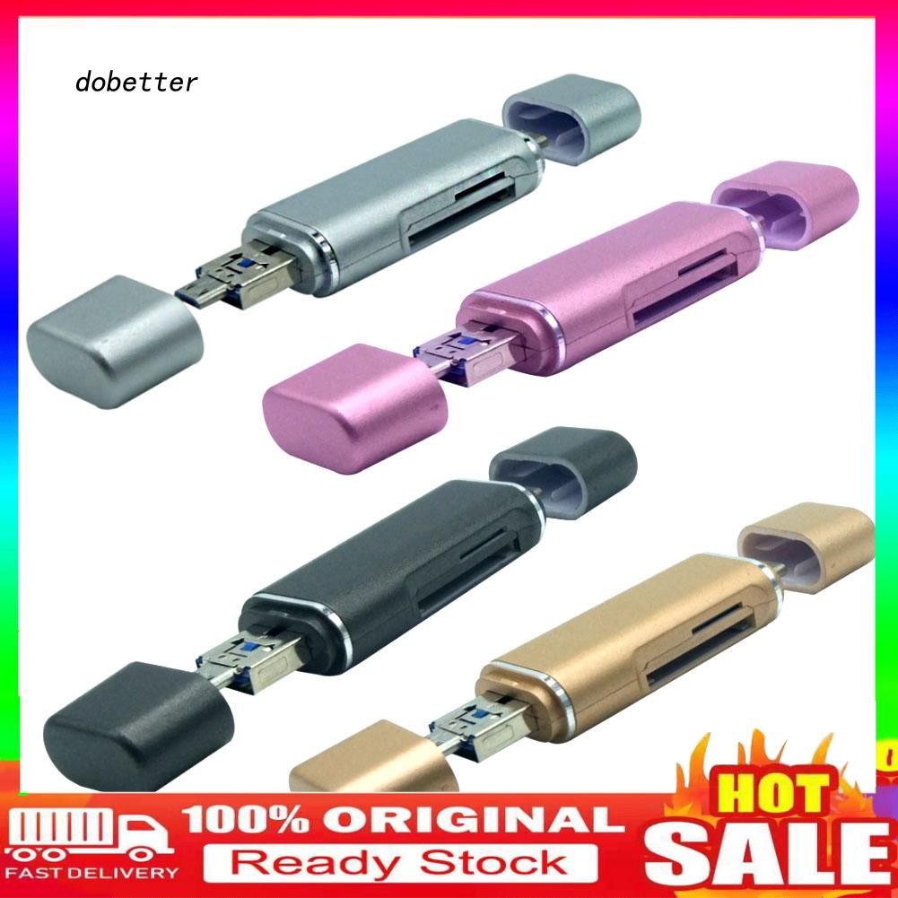 Đầu đọc thẻ nhớ 5 trong 1 OTG Micro USB 3.1 Type-C TF/SD cho điện thoại Android