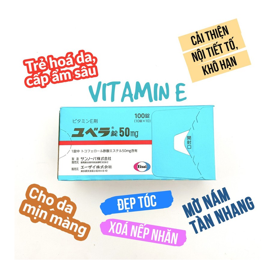 Viên uống bổ sung Vitamin E Eisai 50mg 100 viên