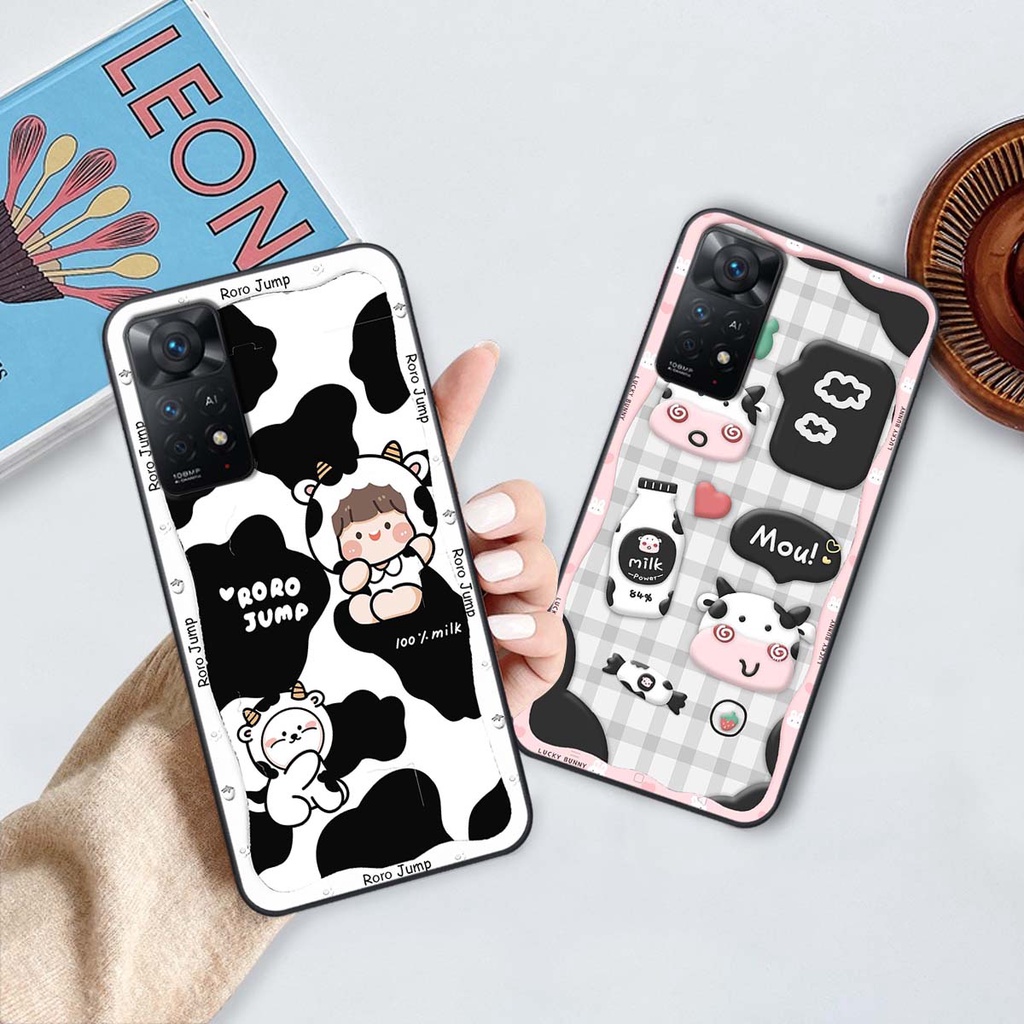 Ốp lưng Xiaomi Redmi Note 11 4G / Note 11S / Note 11 Pro / Note 11 Pro 5G in hình gấu cute,bò sữa 3D cute dễ thương