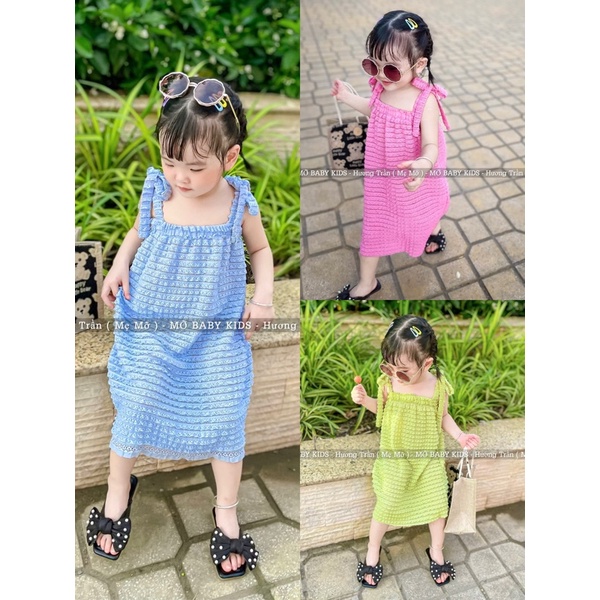 Váy ren mềm thắt dây cho bé gái