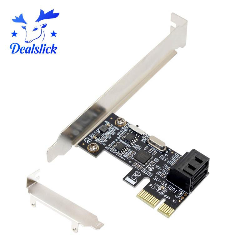 Pci-E To Sata3.0 2 Ports Expansion Card Mini Pcie To Sata 3.0 Convert Adapter Interface For Ssd Boot System Riser Controller For Pc