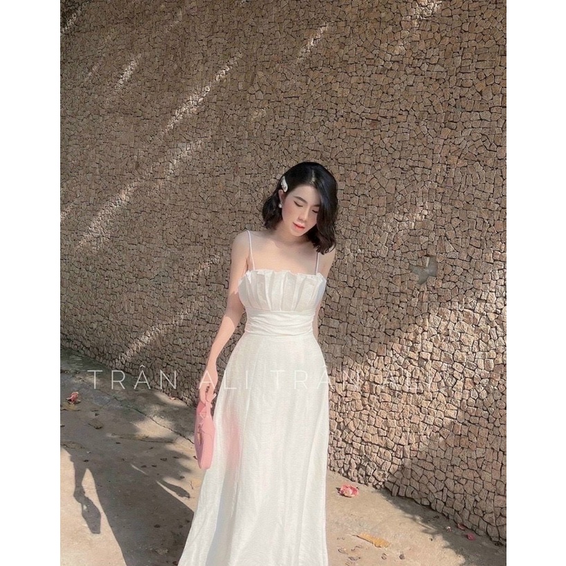 Đầm Nữ Xinh ⚡𝙎𝙄𝙀̂𝙐 𝙎𝘼𝙇𝙀⚡ Váy Xép Ly ngực 2 Dây  Sang Chảnh Cho Nàng Tự Tin Dạo Phố - 85217