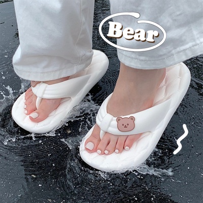 Dép Xỏ Ngón Đi Biển Bằng eva Thoải Mái Chống Trượt Hình Gấu / Cún Dễ Thương